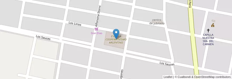 Mapa de ubicacion de ESCUELA COOPERATIVISMO ARGENTINO en Argentine, Tucumán, Departamento Yerba Buena, Cebil Redondo.