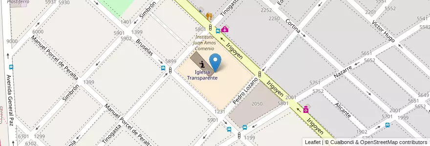Mapa de ubicacion de Escuela Cristiana Evangélica Argentina, Villa Real en Arjantin, Ciudad Autónoma De Buenos Aires, Buenos Aires, Comuna 10.