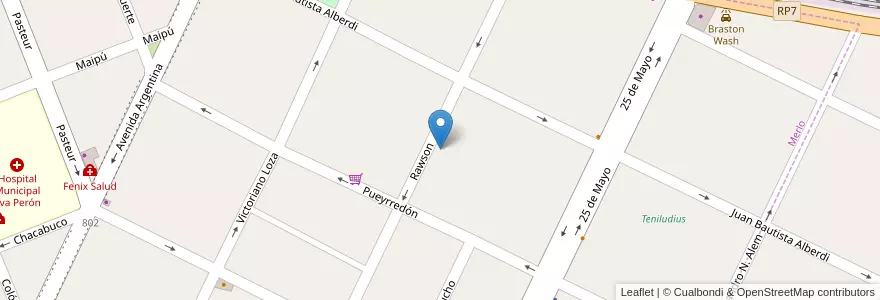 Mapa de ubicacion de Escuela Cumelen en Arjantin, Buenos Aires, Partido De Merlo, Merlo.