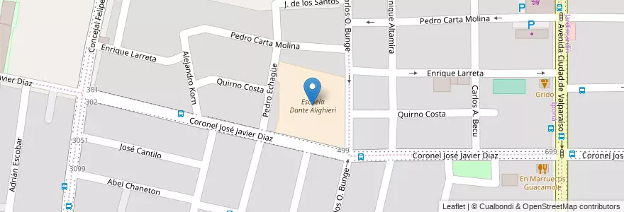 Mapa de ubicacion de Escuela Dante Alighieri en 阿根廷, Córdoba, Departamento Capital, Pedanía Capital, Córdoba, Municipio De Córdoba.