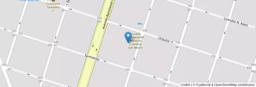 Mapa de ubicacion de Escuela De Adultos 702 Paulo Freire en アルゼンチン, ブエノスアイレス州, Partido De Saavedra, Pigüé.