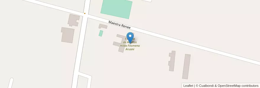 Mapa de ubicacion de Escuela de Adultos Hilda Filomena Aruani en 아르헨티나, 칠레, Mendoza, Departamento San Carlos, Distrito Pareditas.