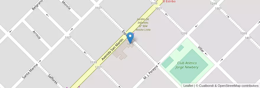 Mapa de ubicacion de Escuela De Adultos Nº 701 Constancio C. Vigil en Argentinië, Buenos Aires, Partido De Laprida, Laprida.