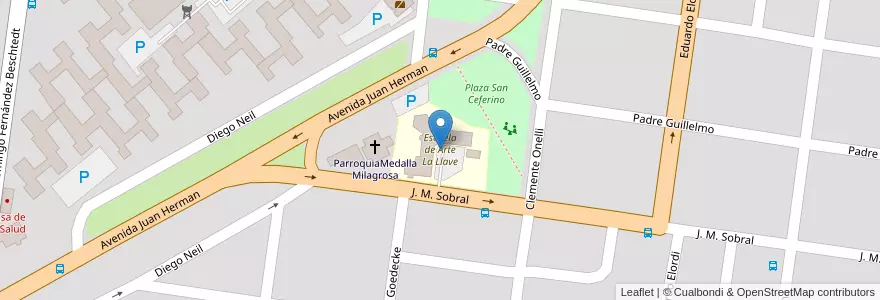 Mapa de ubicacion de Escuela de Arte La Llave en Аргентина, Чили, Рио-Негро, Departamento Bariloche, Municipio De San Carlos De Bariloche, Сан-Карлос-Де-Барилоче.