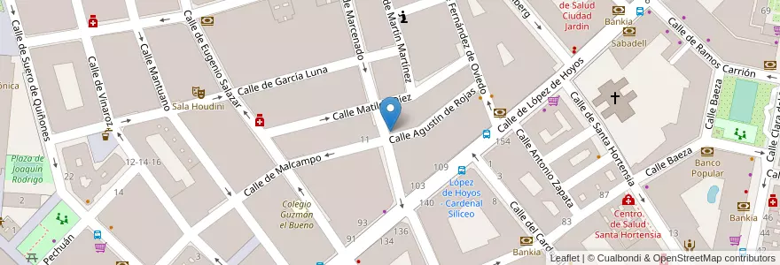 Mapa de ubicacion de Escuela de artes marciales - El Dojo en إسبانيا, منطقة مدريد, منطقة مدريد, Área Metropolitana De Madrid Y Corredor Del Henares, مدريد.