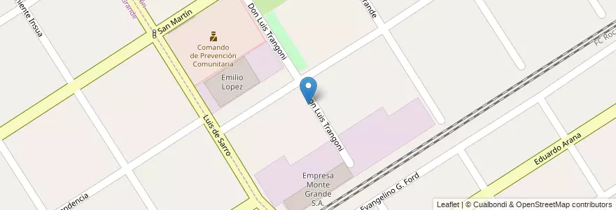 Mapa de ubicacion de Escuela de Artes y Oficios en Arjantin, Buenos Aires, Partido De Esteban Echeverría, Luis Guillón.