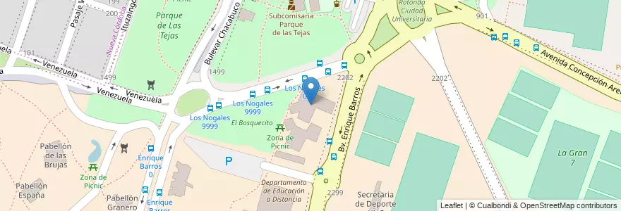 Mapa de ubicacion de Escuela de Ciencias de la Información en アルゼンチン, コルドバ州, Departamento Capital, Pedanía Capital, Córdoba, Municipio De Córdoba.