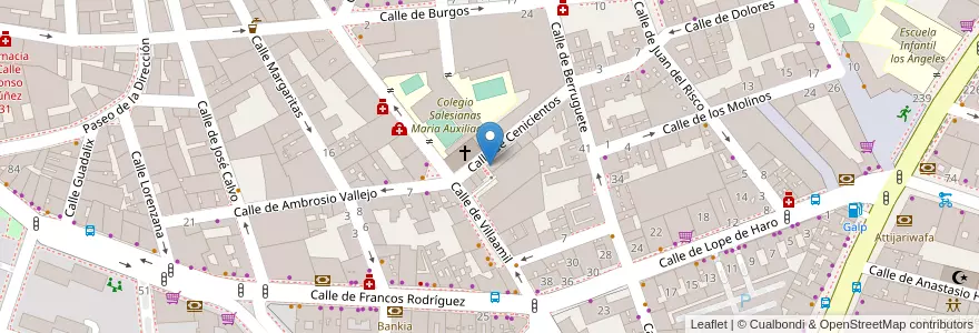 Mapa de ubicacion de Escuela de cocina Chema de Isidro en スペイン, マドリード州, Comunidad De Madrid, Área Metropolitana De Madrid Y Corredor Del Henares, Madrid.
