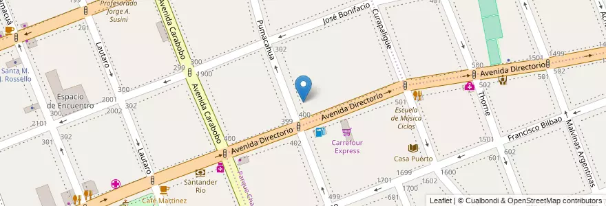 Mapa de ubicacion de Escuela de Comercio 21 Cap. de Navío Hipólito Bouchard, Flores en آرژانتین, Ciudad Autónoma De Buenos Aires, Comuna 7, Buenos Aires.