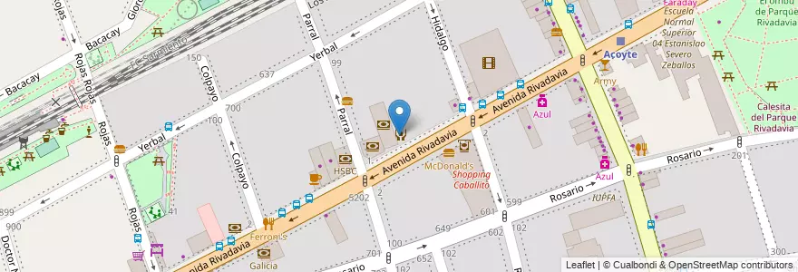 Mapa de ubicacion de Escuela de Comercio 23 Doctor Luis Agote, Caballito en Arjantin, Ciudad Autónoma De Buenos Aires, Buenos Aires, Comuna 6.