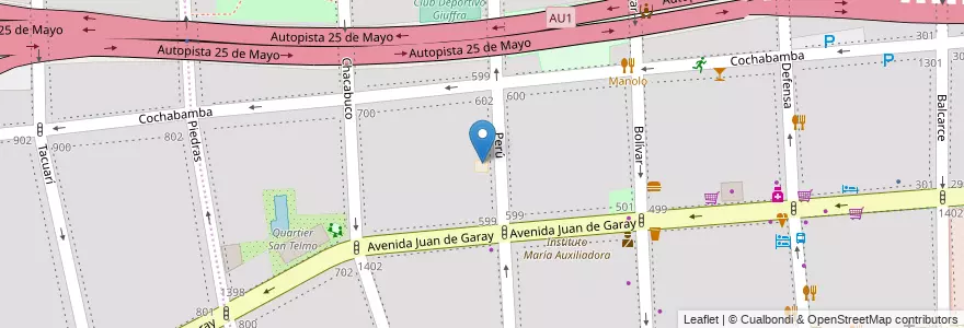 Mapa de ubicacion de Escuela de Comercio 27 Antártida Argentina, San Telmo en アルゼンチン, Ciudad Autónoma De Buenos Aires, Comuna 1, ブエノスアイレス.