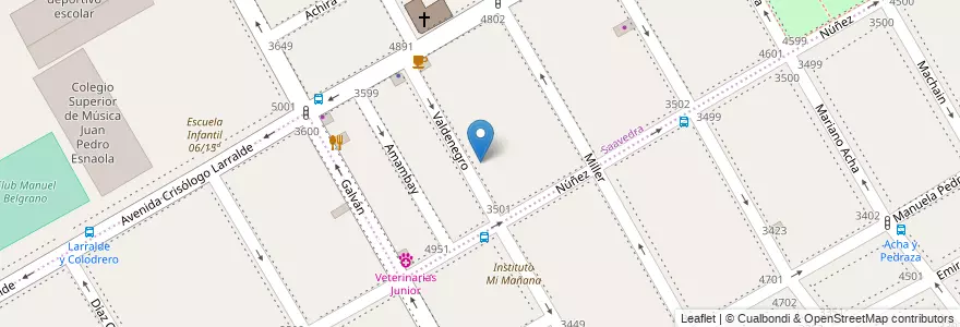 Mapa de ubicacion de Escuela de Comercio 28 Abraham Lincoln, Saavedra en Argentina, Ciudad Autónoma De Buenos Aires, Comuna 12, Buenos Aires.