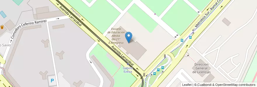 Mapa de ubicacion de Escuela de Comercio 35 Leopoldo Marechal, Villa Lugano en Argentinien, Ciudad Autónoma De Buenos Aires, Buenos Aires, Comuna 8.