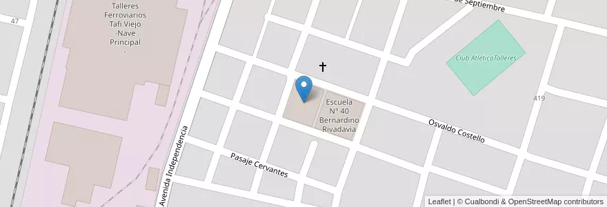 Mapa de ubicacion de Escuela de comercio Doctor Alejandro Heredia en Arjantin, Tucumán, Departamento Tafí Viejo, Tafí Viejo.