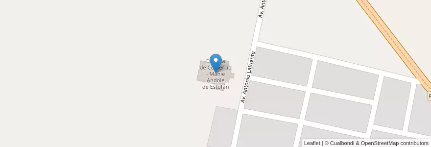 Mapa de ubicacion de Escuela de Comercio - Manie Andole de Estofán en Аргентина, Тукуман, Departamento Chicligasta, Municipio De Trinidad, La Trinidad.