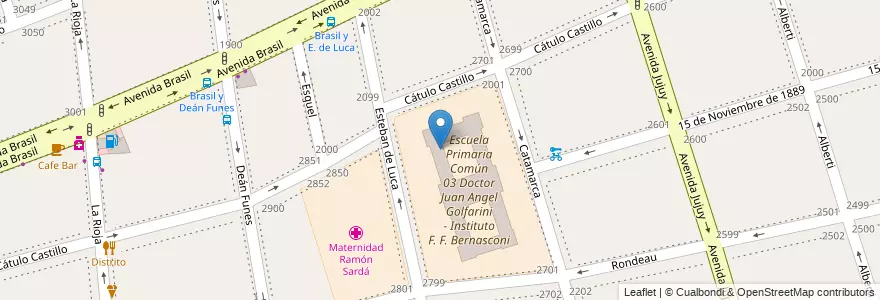 Mapa de ubicacion de Escuela de Coro y Orquesta Athos Palma, Parque Patricios en アルゼンチン, Ciudad Autónoma De Buenos Aires, Comuna 4, ブエノスアイレス.