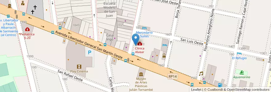 Mapa de ubicacion de Escuela de Educación Especial APADIM en Argentina, San Juan, Cile, Capital.