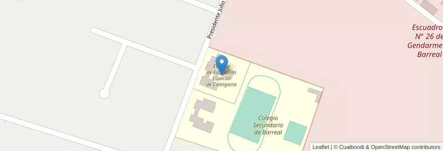 Mapa de ubicacion de Escuela de Educación Especial de Calingasta en آرژانتین, San Juan, شیلی, Calingasta.