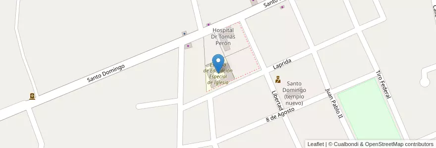 Mapa de ubicacion de Escuela de Educación Especial de Iglesia en Argentine, San Juan, Chili, Iglesia.