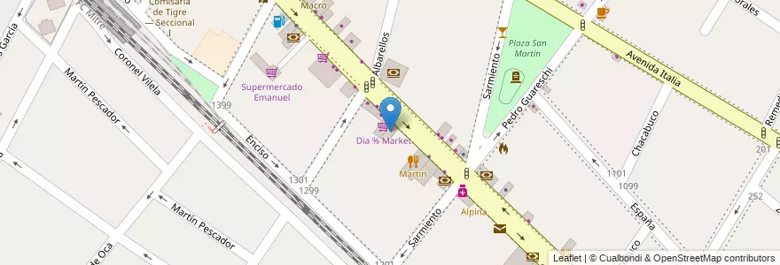 Mapa de ubicacion de Escuela de Educación Especial No. 506 en Argentina, Buenos Aires, Partido De Tigre, Tigre.