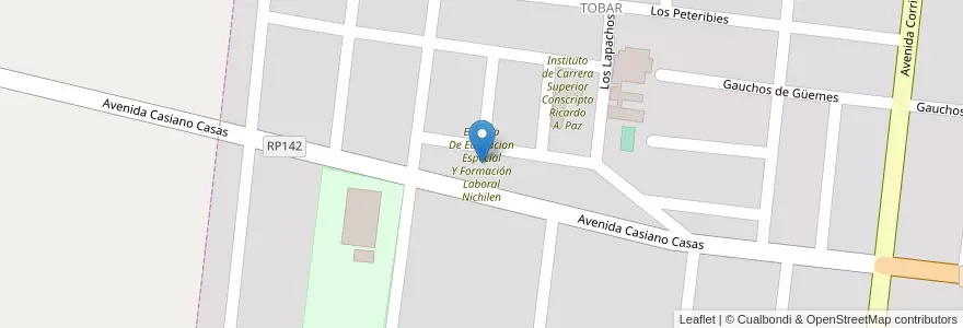 Mapa de ubicacion de Escuela De Educacion Especial Y Formación Laboral Nichilen en 아르헨티나, Salta, General San Martín, Municipio De General Mosconi, General Mosconi.