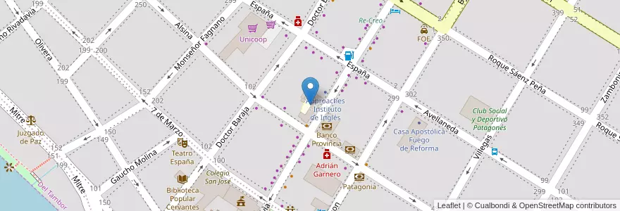 Mapa de ubicacion de Escuela de Educación Estética "Rosario E. de Dell'Agnolo" en Arjantin, Buenos Aires, Partido De Patagones, Carmen De Patagones.