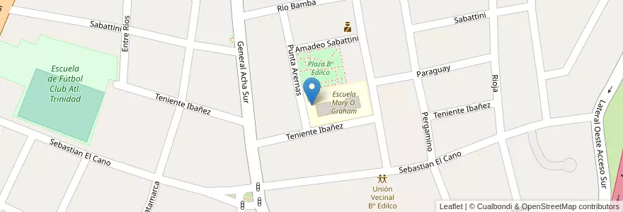 Mapa de ubicacion de Escuela de Educación Inicial (ENI) Nº 45 en Arjantin, San Juan, Şili, Rawson.