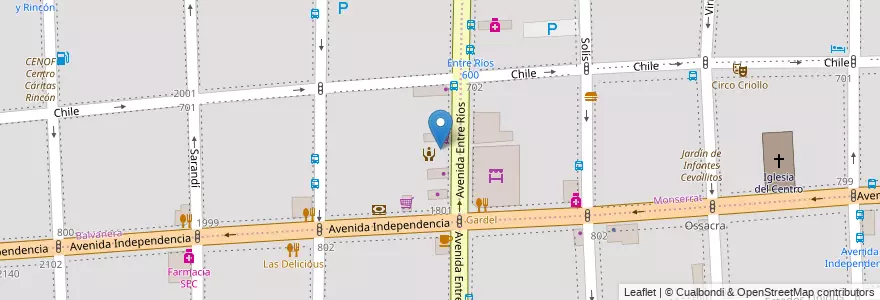 Mapa de ubicacion de Escuela de Educación Media 01/03° E.Reingreso, Balvanera en 阿根廷, Ciudad Autónoma De Buenos Aires, Comuna 3, 布宜诺斯艾利斯.