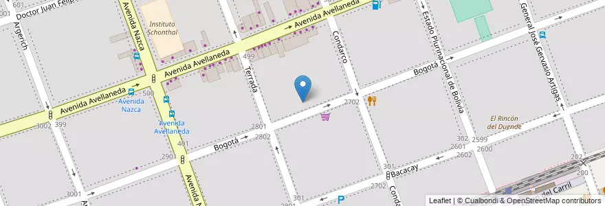 Mapa de ubicacion de Escuela de Educacion Media 01/12° Julio Cortazar, Flores en الأرجنتين, Ciudad Autónoma De Buenos Aires, Comuna 7, Buenos Aires.