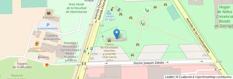Mapa de ubicacion de Escuela de Educacion Media 01/14° Federico García Lorca, La Paternal en Argentinië, Ciudad Autónoma De Buenos Aires, Buenos Aires, Comuna 15.