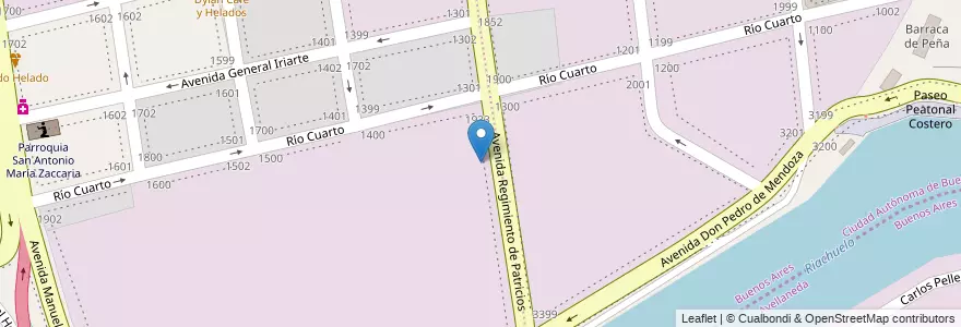 Mapa de ubicacion de Escuela de Educación Media 02/04° E.Reingreso, Barracas en Argentine, Ciudad Autónoma De Buenos Aires, Partido De Avellaneda, Comuna 4, Buenos Aires.