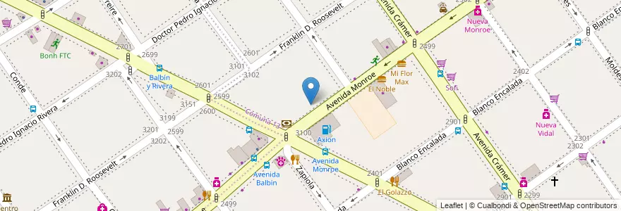 Mapa de ubicacion de Escuela de Educación Media 02/10° E.Reingreso, Belgrano en 阿根廷, Ciudad Autónoma De Buenos Aires, 布宜诺斯艾利斯, Comuna 13.