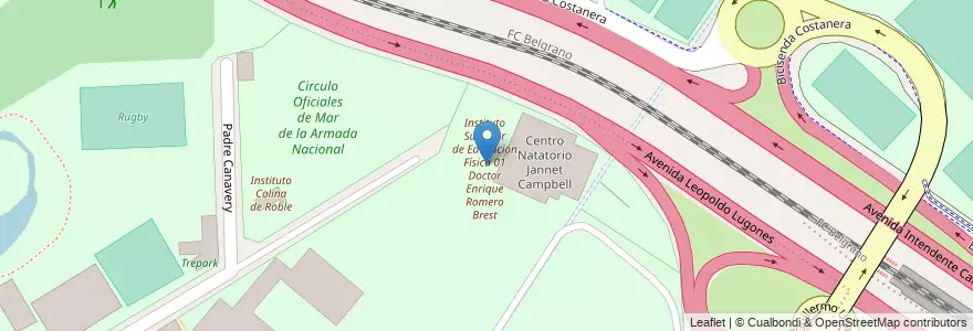 Mapa de ubicacion de Escuela de Educación Media 03/10°, Nuñez en Arjantin, Ciudad Autónoma De Buenos Aires, Buenos Aires, Comuna 13.