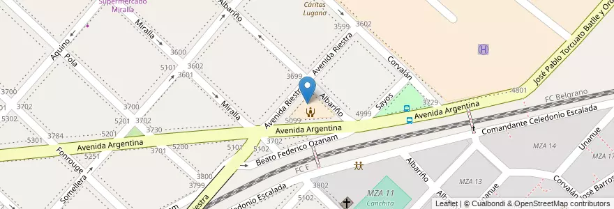 Mapa de ubicacion de Escuela de Educacion Media 04/21°, Villa Lugano en 阿根廷, Ciudad Autónoma De Buenos Aires, 布宜诺斯艾利斯, Comuna 8.