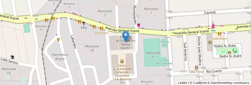 Mapa de ubicacion de Escuela de Educación Media 06/05°, Barracas en Argentine, Ciudad Autónoma De Buenos Aires, Comuna 4, Buenos Aires.