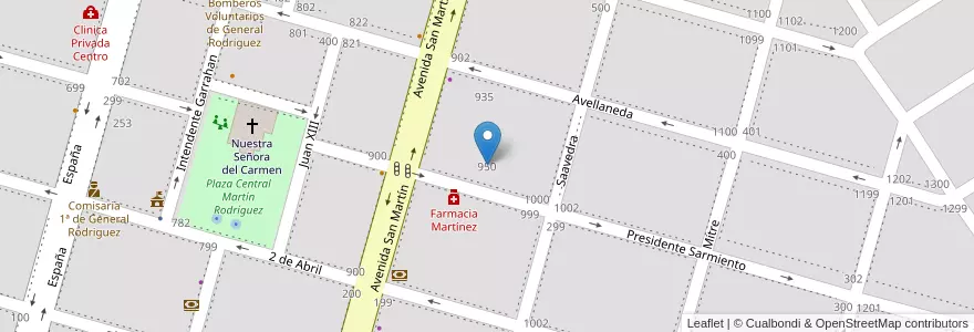 Mapa de ubicacion de Escuela De Educación Primaria 1 Bartolome Mitre en Argentina, Buenos Aires, Partido De General Rodríguez.