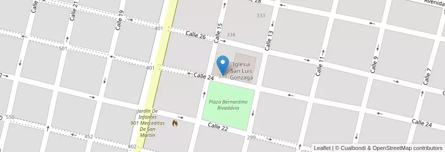 Mapa de ubicacion de Escuela De Educación Primaria 1 Victor Mercante en Argentine, Province De Buenos Aires, Partido De Mercedes, Mercedes.