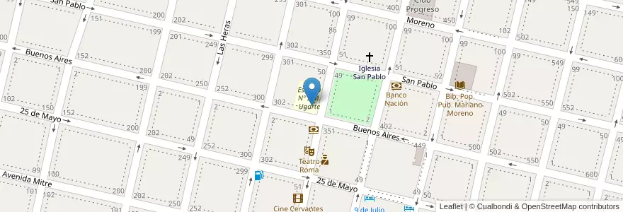 Mapa de ubicacion de Escuela De Educación Primaria 2 Marcelino Ugarte en آرژانتین, استان بوئنوس آیرس, Partido De Salto.