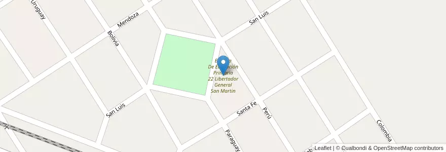 Mapa de ubicacion de Escuela De Educación Primaria 22 Libertador General San Martin en Arjantin, Buenos Aires, Partido Del Pilar, Presidente Derqui.