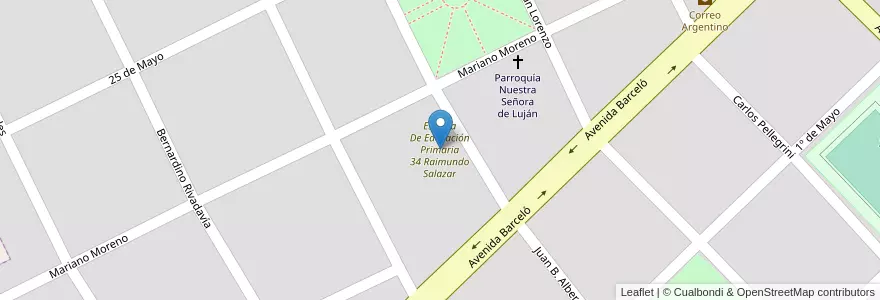 Mapa de ubicacion de Escuela De Educación Primaria 34 Raimundo Salazar en Arjantin, Buenos Aires, Partido De Daireaux, Salazar.