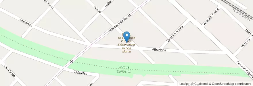 Mapa de ubicacion de Escuela De Educación Primaria 5 Granaderos De San Martin en Arjantin, Buenos Aires, Partido De Hurlingham, Hurlingham.