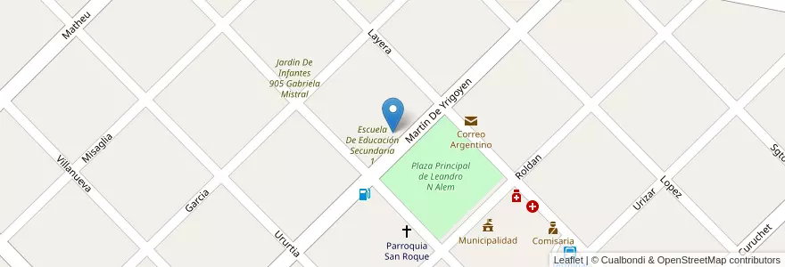 Mapa de ubicacion de Escuela De Educación Primaria 6 Juan Bautista Alberdi en Аргентина, Буэнос-Айрес, Partido De Leandro N. Alem.