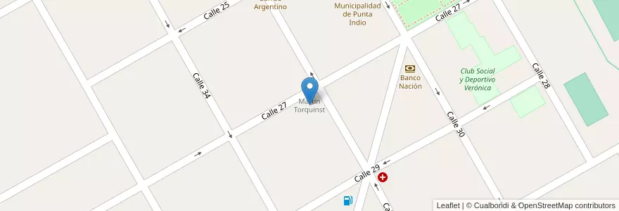 Mapa de ubicacion de Escuela De Educación Primaria 6 Martin Tornquist en Аргентина, Буэнос-Айрес, Partido De Punta Indio.
