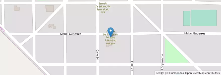 Mapa de ubicacion de Escuela De Educación Primaria 7 Mariano Moreno en Arjantin, Buenos Aires, Partido De Rivadavia, Sansinena.