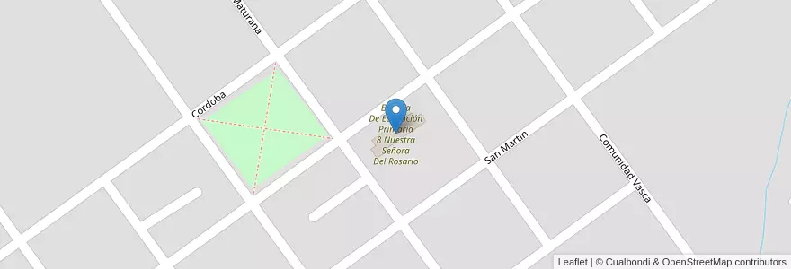 Mapa de ubicacion de Escuela De Educación Primaria 8 Nuestra Señora Del Rosario en Argentina, Buenos Aires, Suipacha.