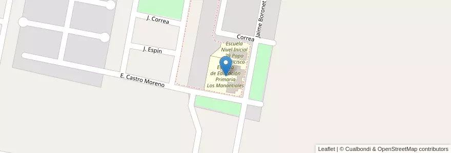 Mapa de ubicacion de Escuela de Educación Primaria Los Manantiales en 阿根廷, San Juan, 智利, Caucete.