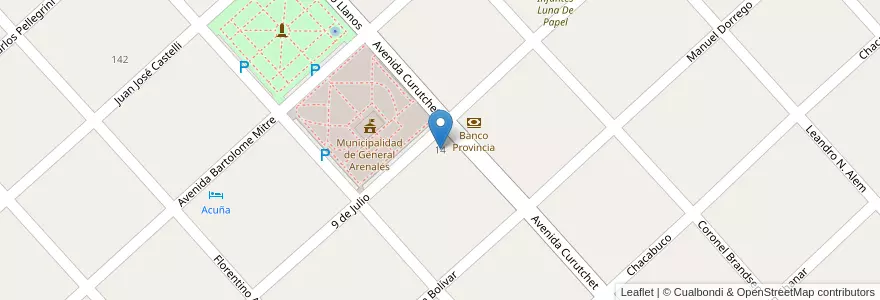 Mapa de ubicacion de Escuela De Educación Primaria Nº 1 José Fonrouge en Argentine, Province De Buenos Aires, Partido De General Arenales.