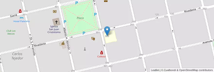 Mapa de ubicacion de Escuela De Educación Primaria Nº 1 Juana Cuntín de Almirón en アルゼンチン, ブエノスアイレス州, Partido De Carlos Tejedor, Carlos Tejedor, Carlos Tejedor.