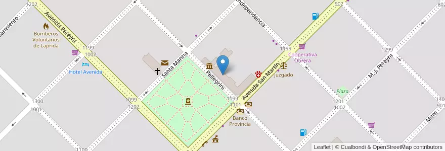 Mapa de ubicacion de Escuela De Educación Primaria Nº 1 Manuel Belgrano en Argentine, Province De Buenos Aires, Partido De Laprida, Laprida.