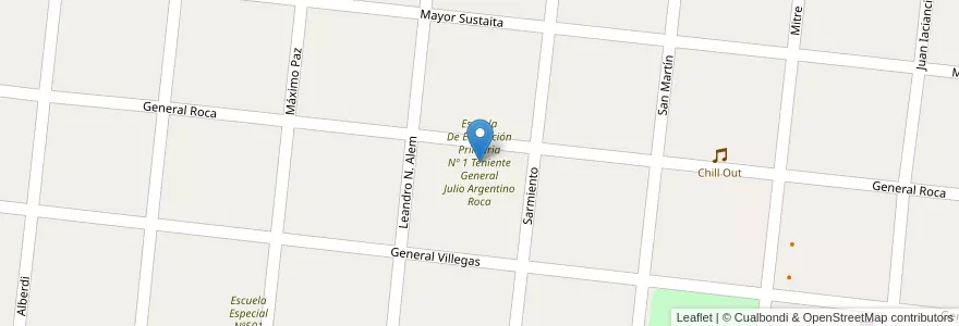 Mapa de ubicacion de Escuela De Educación Primaria Nº 1 Teniente General Julio Argentino Roca en Arjantin, Buenos Aires, Partido De General Pinto.